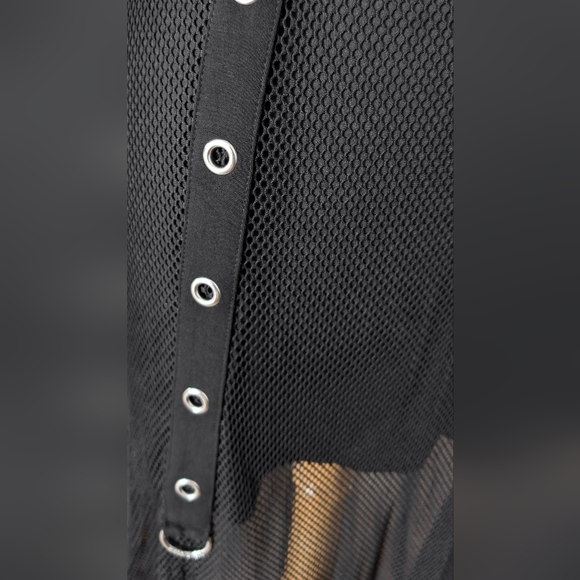 Killstar Paragon fishnet thigh-high slit maxi skirt MEDIUM - Picture 3 of 6